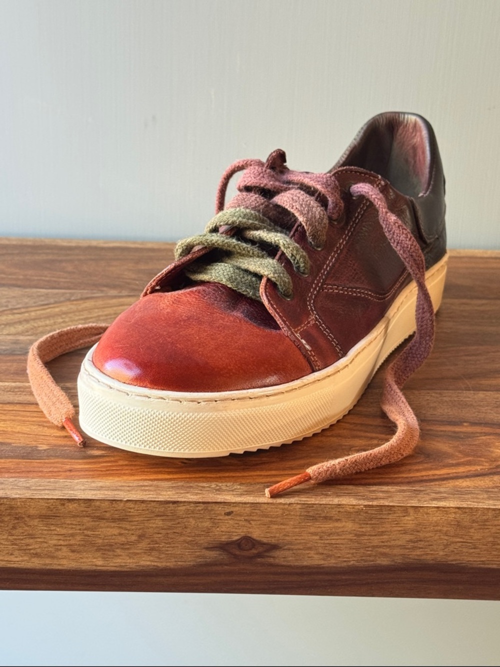 New Left Shoe Single Size 8 Bed Stu Azeli Women's Low-Top Leather Sneaker